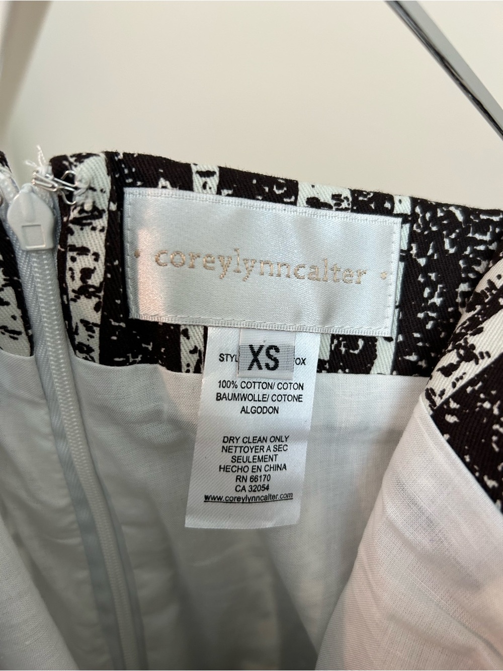 Anthropologie Black and White Birch Print Skirt with Fox Detail - Picture 3 of 3